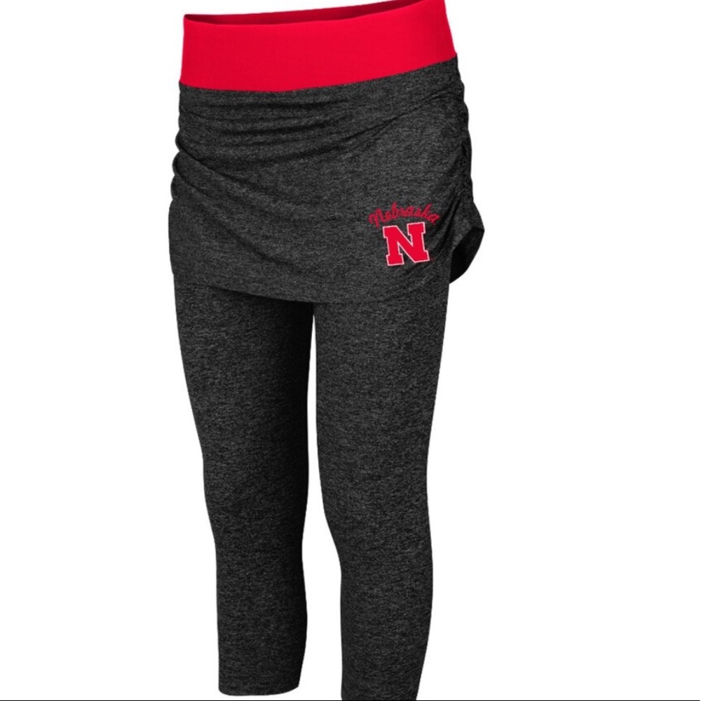 Nebraska Husker fangirl unique legging skirt duo.